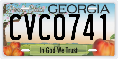 GA license plate CVC0741