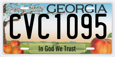 GA license plate CVC1095