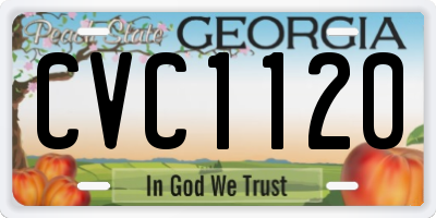 GA license plate CVC1120