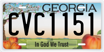 GA license plate CVC1151