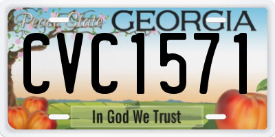 GA license plate CVC1571