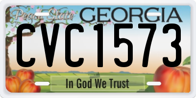 GA license plate CVC1573