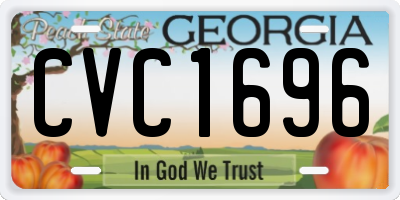GA license plate CVC1696