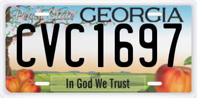 GA license plate CVC1697