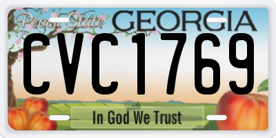 GA license plate CVC1769