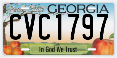 GA license plate CVC1797