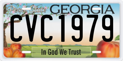GA license plate CVC1979