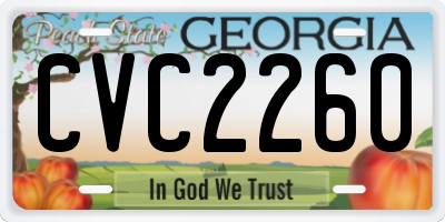 GA license plate CVC2260