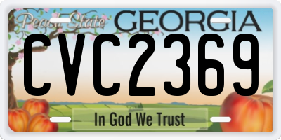 GA license plate CVC2369