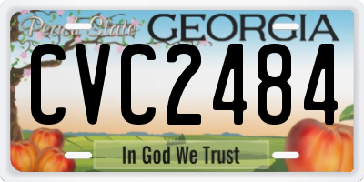 GA license plate CVC2484
