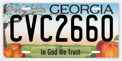 GA license plate CVC2660