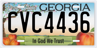 GA license plate CVC4436