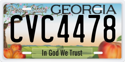 GA license plate CVC4478