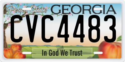 GA license plate CVC4483