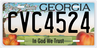 GA license plate CVC4524