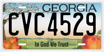 GA license plate CVC4529