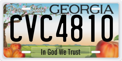 GA license plate CVC4810