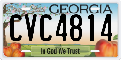 GA license plate CVC4814