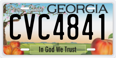 GA license plate CVC4841