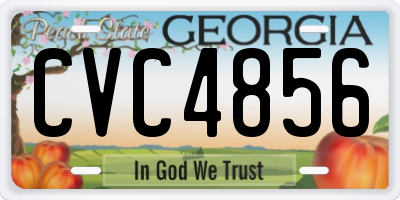 GA license plate CVC4856