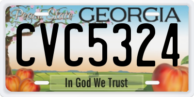 GA license plate CVC5324