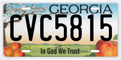 GA license plate CVC5815