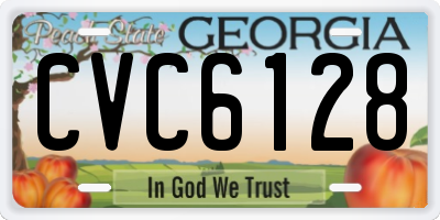 GA license plate CVC6128