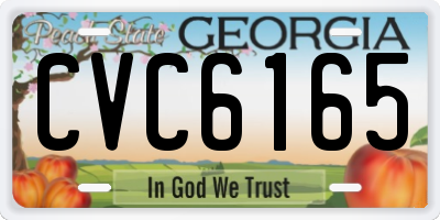 GA license plate CVC6165