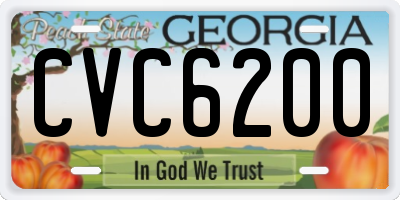 GA license plate CVC6200