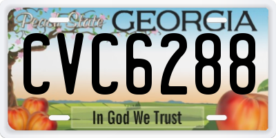 GA license plate CVC6288