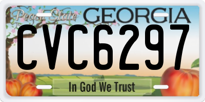 GA license plate CVC6297