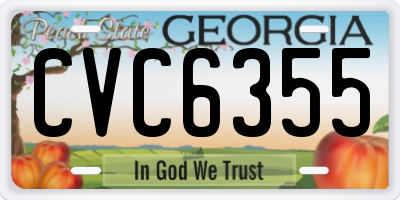 GA license plate CVC6355