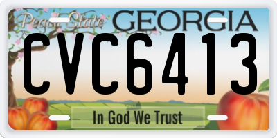 GA license plate CVC6413