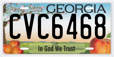 GA license plate CVC6468