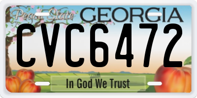 GA license plate CVC6472