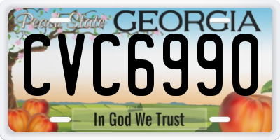 GA license plate CVC6990