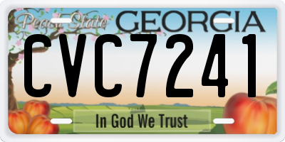 GA license plate CVC7241