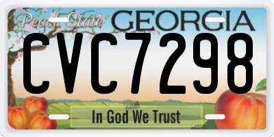 GA license plate CVC7298