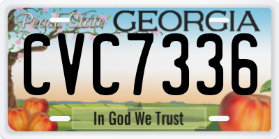 GA license plate CVC7336