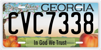 GA license plate CVC7338