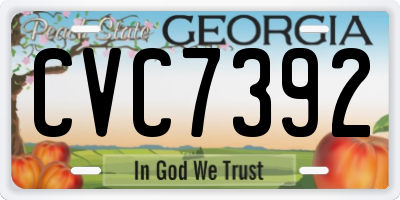 GA license plate CVC7392