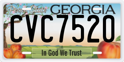 GA license plate CVC7520