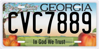GA license plate CVC7889