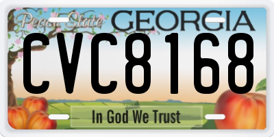 GA license plate CVC8168