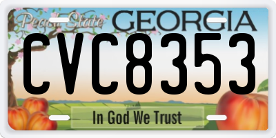 GA license plate CVC8353