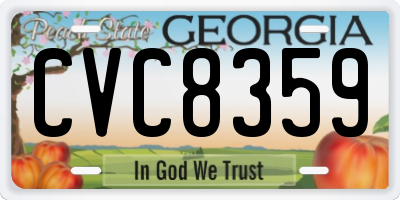 GA license plate CVC8359