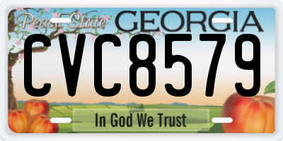 GA license plate CVC8579
