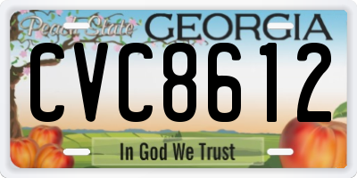 GA license plate CVC8612