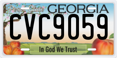GA license plate CVC9059