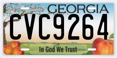 GA license plate CVC9264
